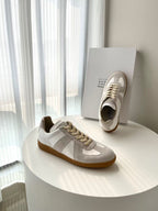 Maison Margiela Sneakers Beige Calfskin Suede Patchwork