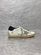 GOLDEN GOOSE SUPERSTAR SNEAKERS WHITE BLACK CALFSKIN AND SUEDE