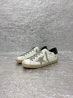 GOLDEN GOOSE SUPERSTAR SNEAKERS WHITE BLACK CALFSKIN AND SUEDE