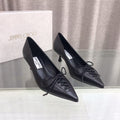 Jimmy Scarlett 50mm In Black Lambskin Pumps