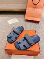 HM Chypre Sandal Blue and Black Lambskin 963505