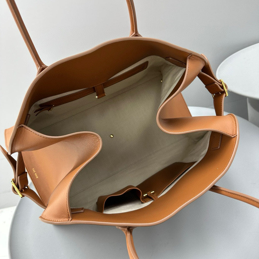 The Row Margaux 10 Brown Leather