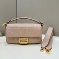 Baguette 27cm Beige Lambskin Gold Hardware