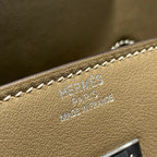 HM SHOULDER BIRKIN 29CM GRAY CALFSKIN SILVER HARDWARE