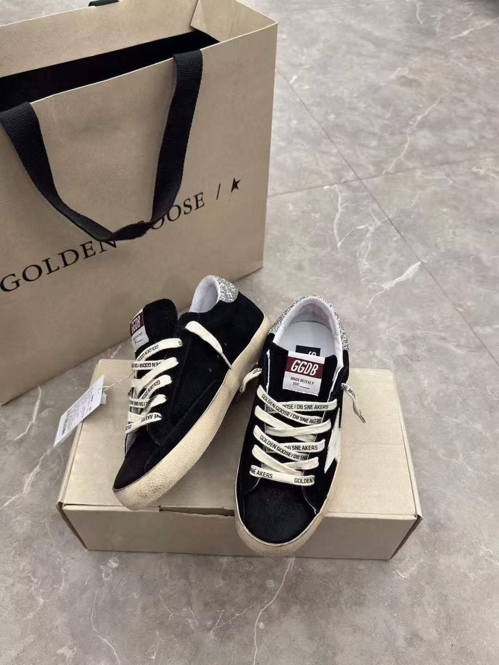 Super-Star 20mm Black Suede Sneaker