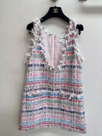 CC V-Shift Dress Multicolor Tweed