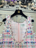 CC V-Shift Dress Multicolor Tweed
