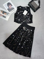 Chanel Set Black Cotton Polyester