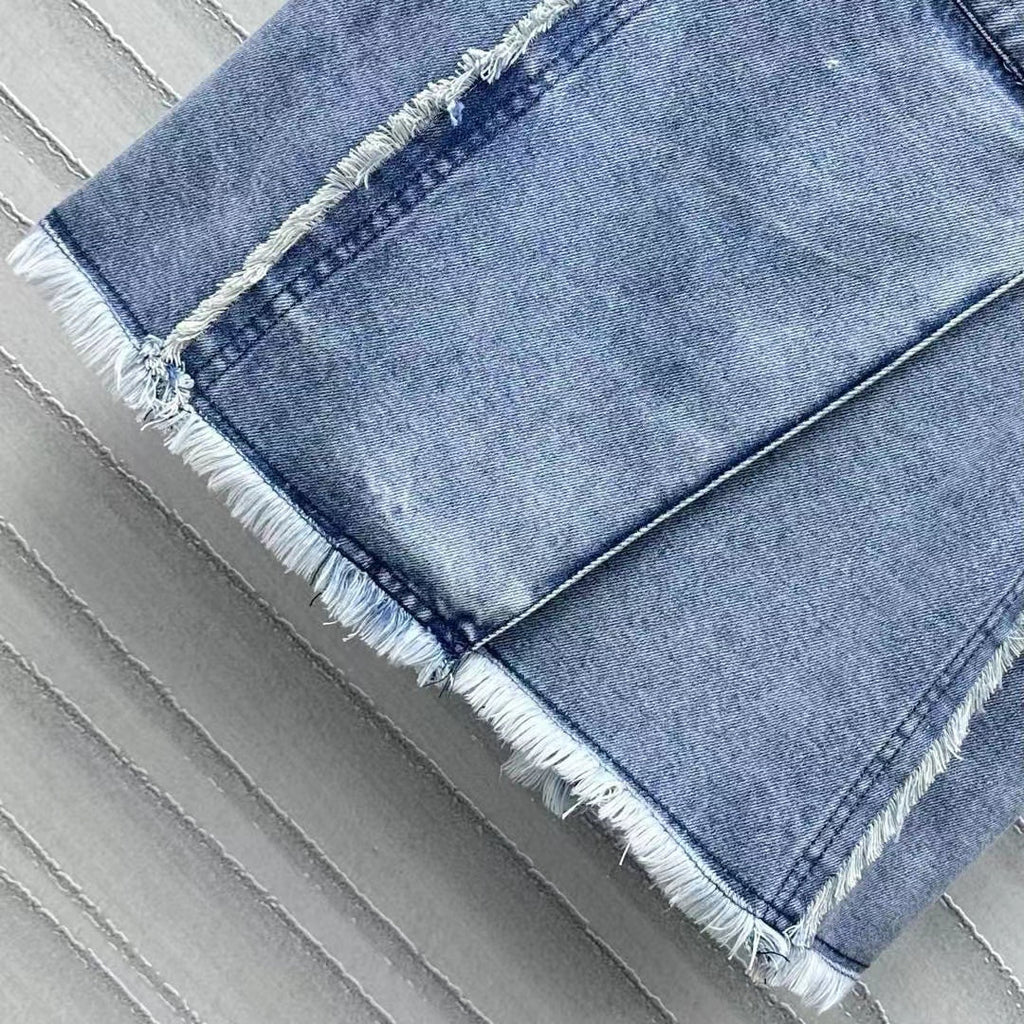 Balmain Skirt Blue Cotton Polyester