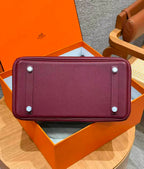 HM BIRKIN  BURGUNDY TOGO LEATHER SILVER HARDWARE