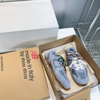 Miu Miu   x New Balance Sneakers Dark Gray Cowhide Suede
