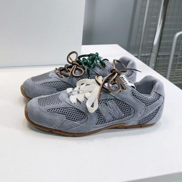 Miu Miu   x New Balance Sneakers Dark Gray Cowhide Suede