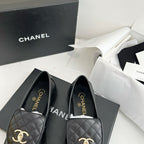 CC Moccasins 25mm In Black Lambskin