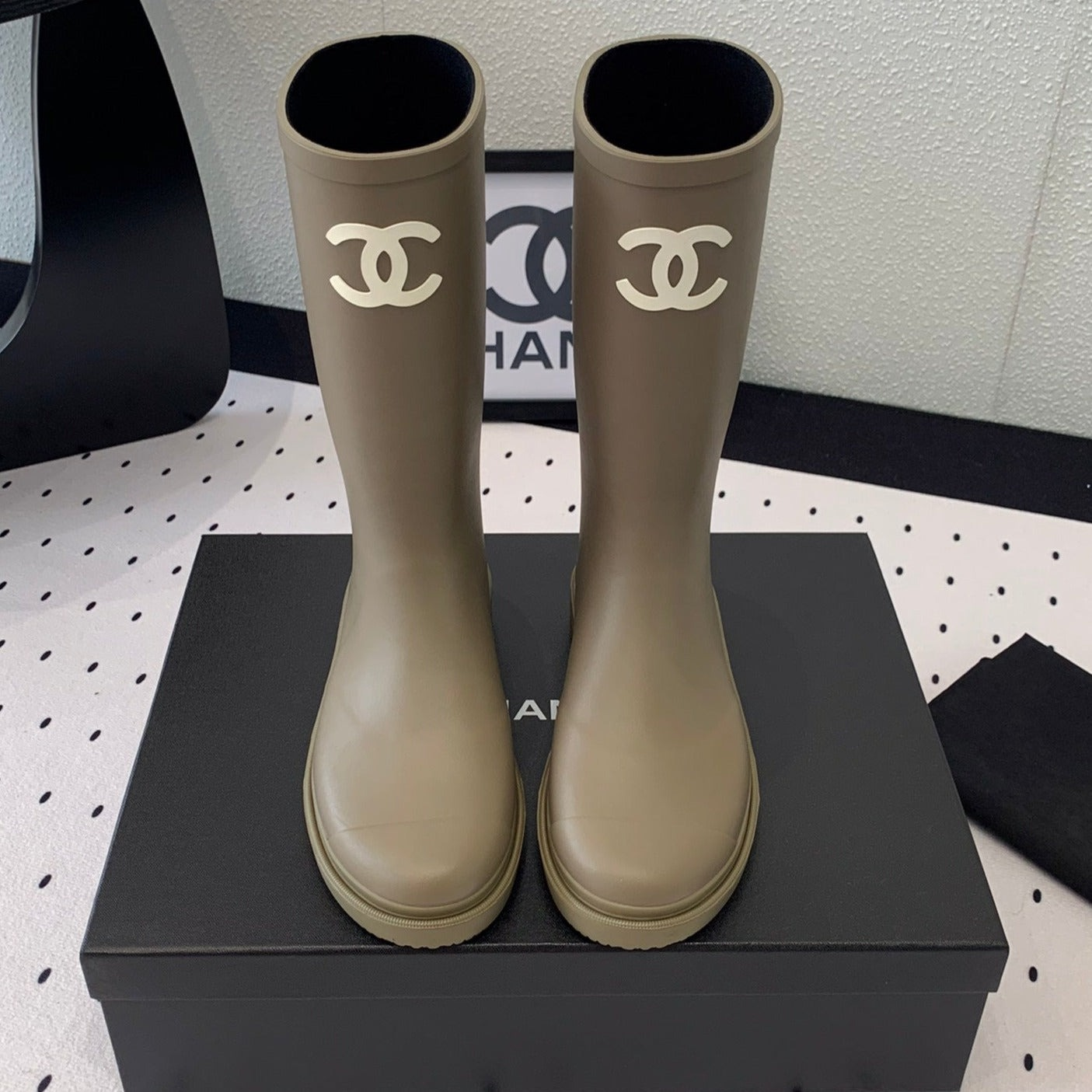 CC 26s   Rain Boots Dark Olive Green Rubber