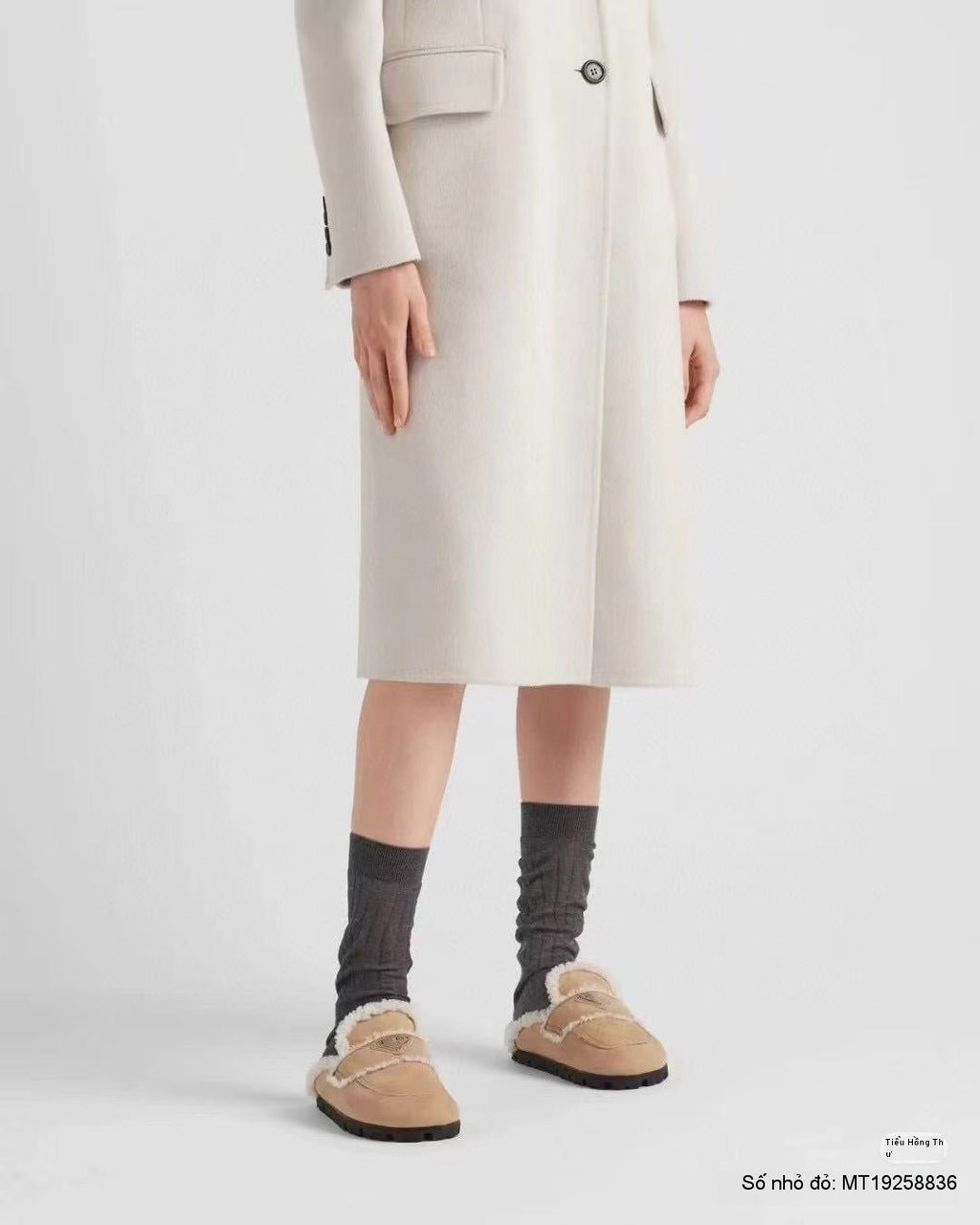 Pra Slippers Desert Beige Suede & Shearling 478568