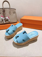 EZE 65 SANDAL LIGHT BLUE CALFSKIN