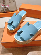 EZE 65 SANDAL LIGHT BLUE CALFSKIN