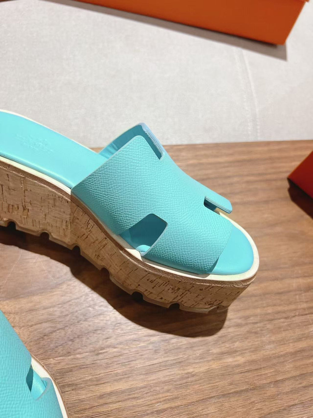 EZE 65 SANDAL MINT BLUE CALFSKIN
