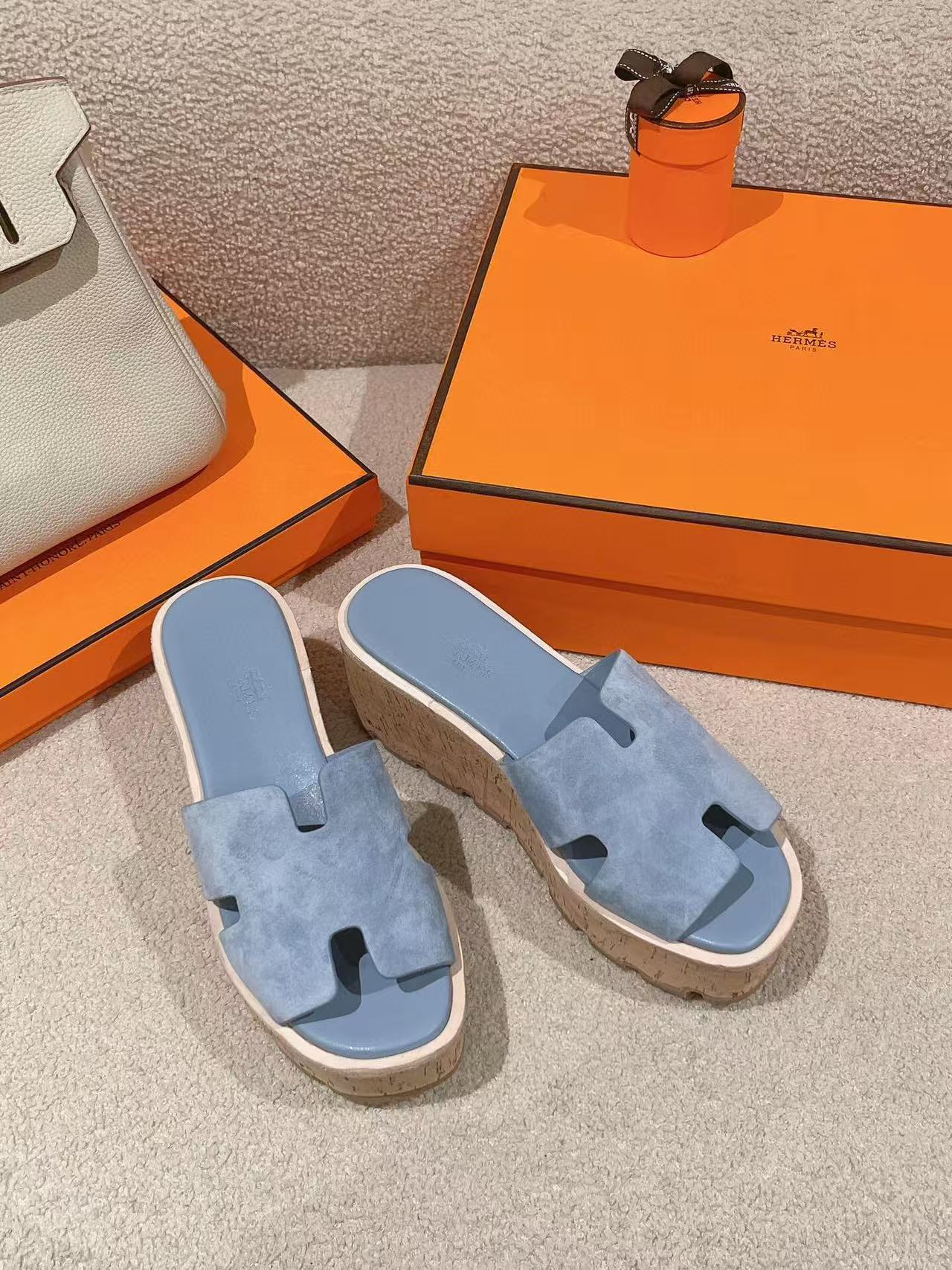 EZE 65 SANDAL LIGHT BLUE SUEDE