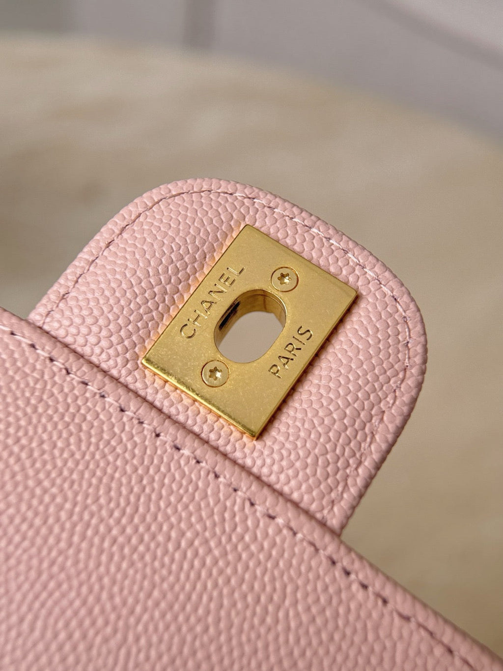 Chanel 26 Shoulder Bag 17 Pink Sheepskin Leather