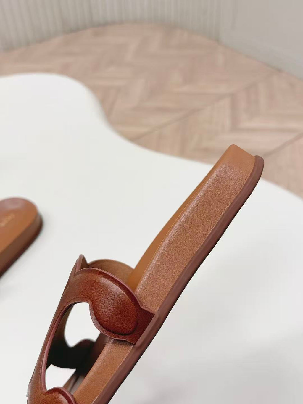CELINE SANDALS BROWN CALFSKIN