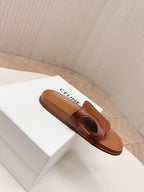 CELINE SANDALS BROWN CALFSKIN