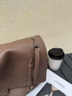 Chanel 2026 Maxi Flap Bag 38.5cm Brown Calfskin