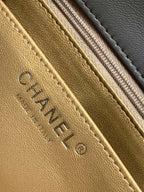 Chanel Mini Flap Bag 17cm Gray in Sheepskin