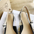 CD J'Adior Pump Flat Black Technical Fabric