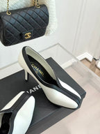 Chanel 2026 High-heeled Pump White Sheepskin