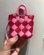 BV Mini Bag Charm Red Pink Leather