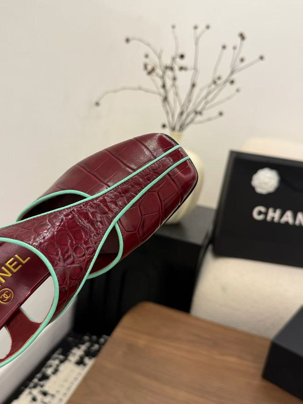 CC 2026 Slingback 9cm Burgundy Calfskin