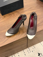 CC 26 Pumps 85mm Brown White in Sheepskin