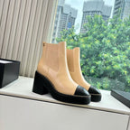 CC Chelsea Boot Beige Black in Cowhide