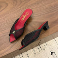 CC 26 Coco Beach Mules 40mm Black in Mesh