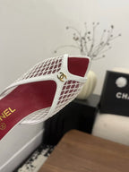 CC 26 Coco Beach Mules 80mm White in Mesh