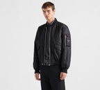 Prada 2025 Bomber Jacket Black Re-Nylon