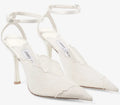 Jimmy Choo 2026 Faiz 100 Pump White Lace Leather