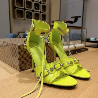 Balenciaga 26s Peep Toe Sandals 105   Leather