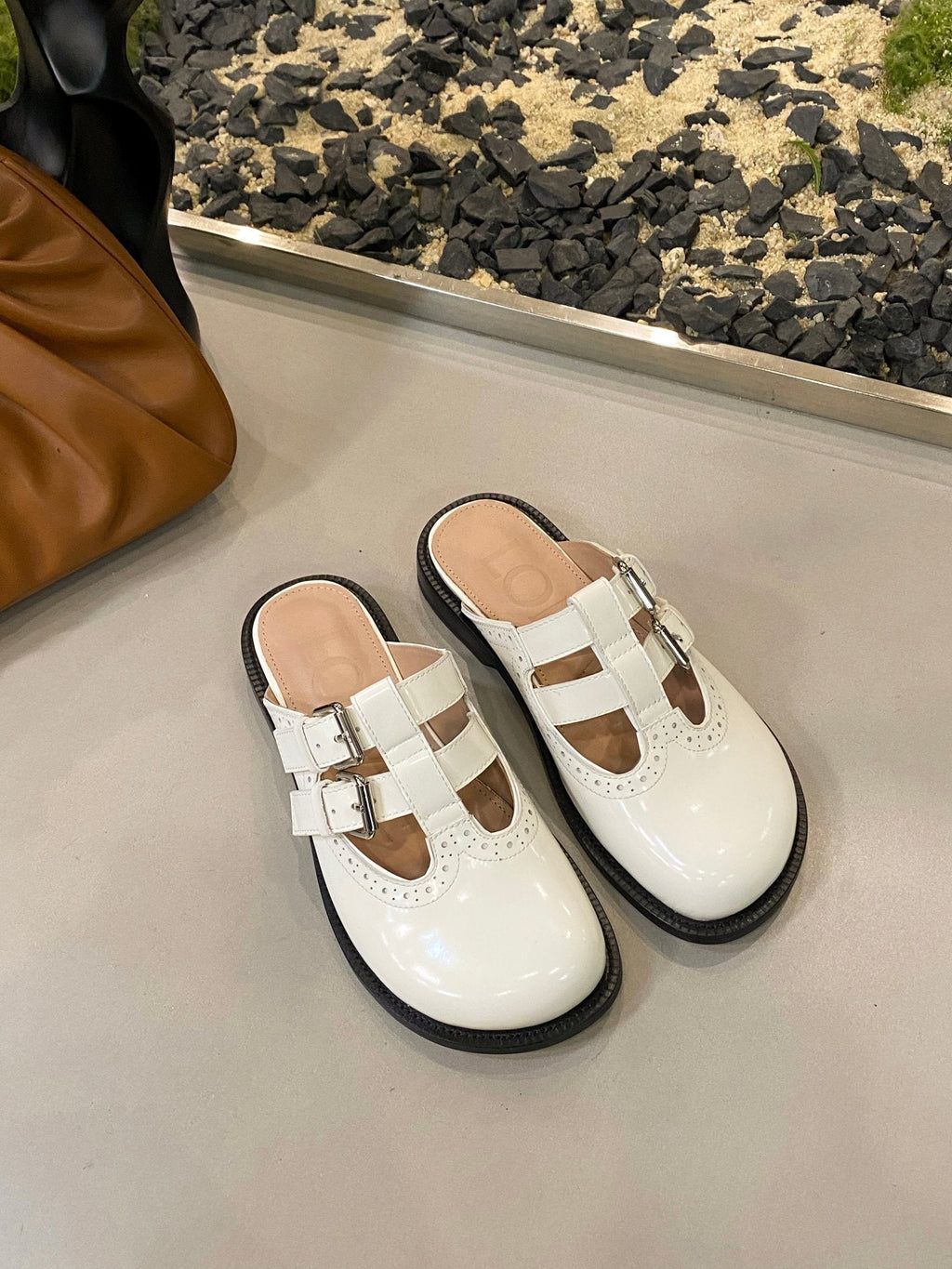 Loewe Campo Mary Jane Mule Multicolor Cowhide