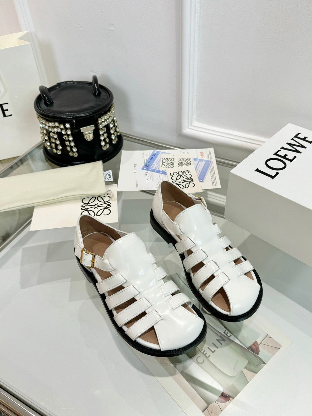 Loewe Campo Sandals Sheepskin