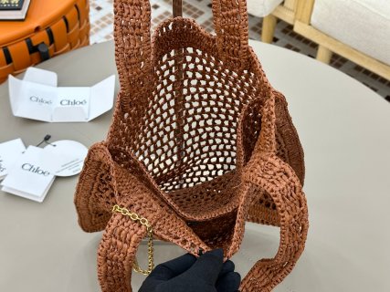 Chloe Summer Banana Bag 33cm Summery Raffia