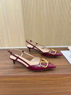 Valentino Five-Colors Open-back Slingback 40 in Cow Patent