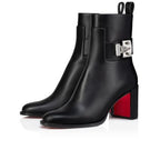 CL Booty Lock 70 Mm Low Boots Calf Leather Black