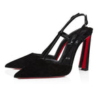 CL Condoroline 100 Mm Sling Back Pumps Veau Velours Black