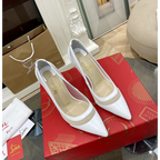 CL Galativi Pumps 85mm Mesh and Leather White