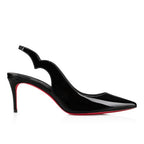 CL Hot Chick Sling 70 Mm Sling Back Pumps Patent Leather Black