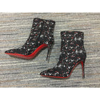 CL So Kate Booty Ankle Boots 100mm Toile Splash Multicolor