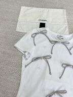 CC 25 Bow Knitted T-shirt Cotton