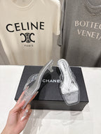 Chanel 2026 Transparent Sole Flip-Flops Beach Sandal 713048